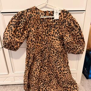GAP Brown Leopard Print Kids Dress
